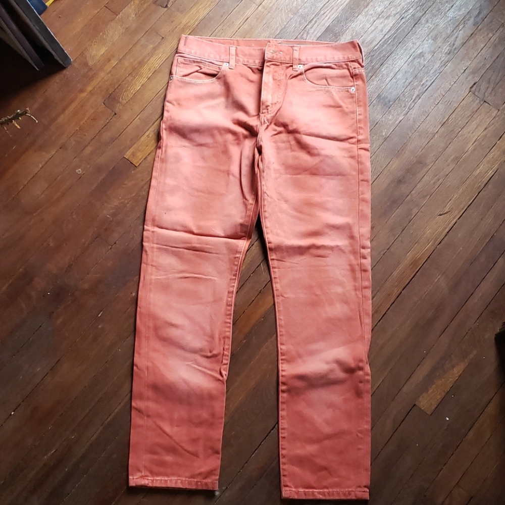 Burnt orange slim jeans